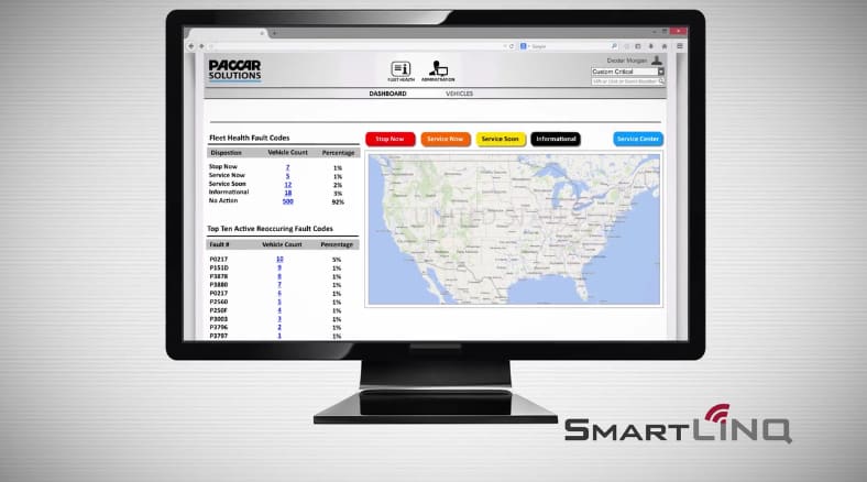 Peterbilt’s SmartLinq Shows Fleet Health in Real-Time