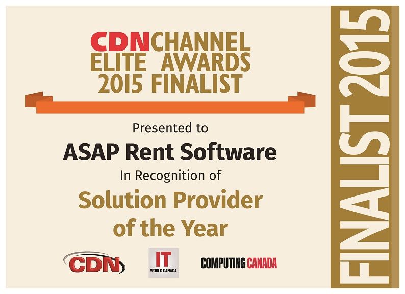 ASAP Rent Named 'Solution Provider of the Year' Finalist