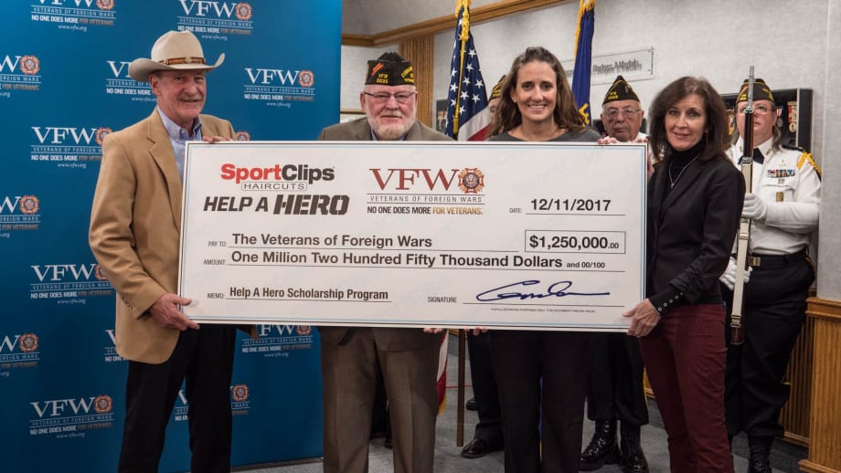 $1.25 Million Donated by Sport Clips to Help A Hero