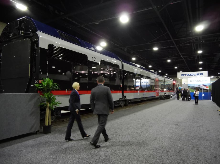 Stadler, Fort Worth Transportation Authority unveil 1st U.S. FLIRT train