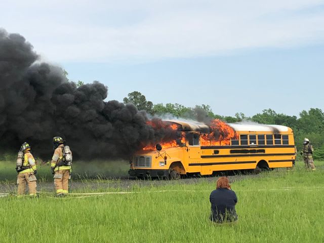School Bus Fire Demo Highlights Need for Preparedness