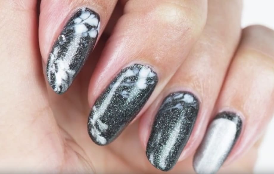 Stardust Abstract Nails Using OPI GelColor