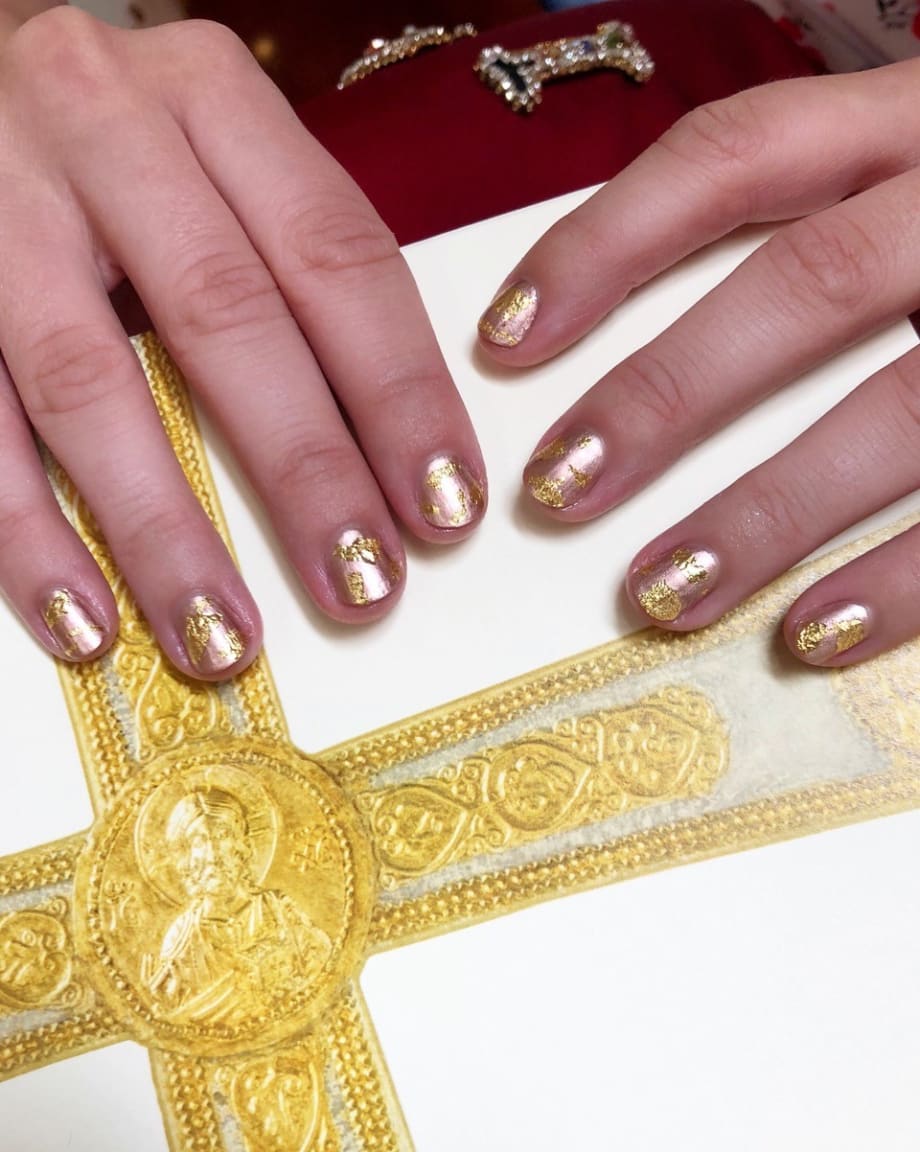 NAIL HOW-TO: Lili Reinhart's Golden Leaf Nails from Essie at the Met Gala