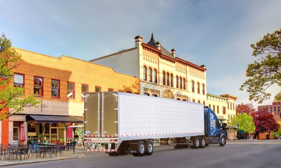 Stoughton PureBlue reefer trailer.