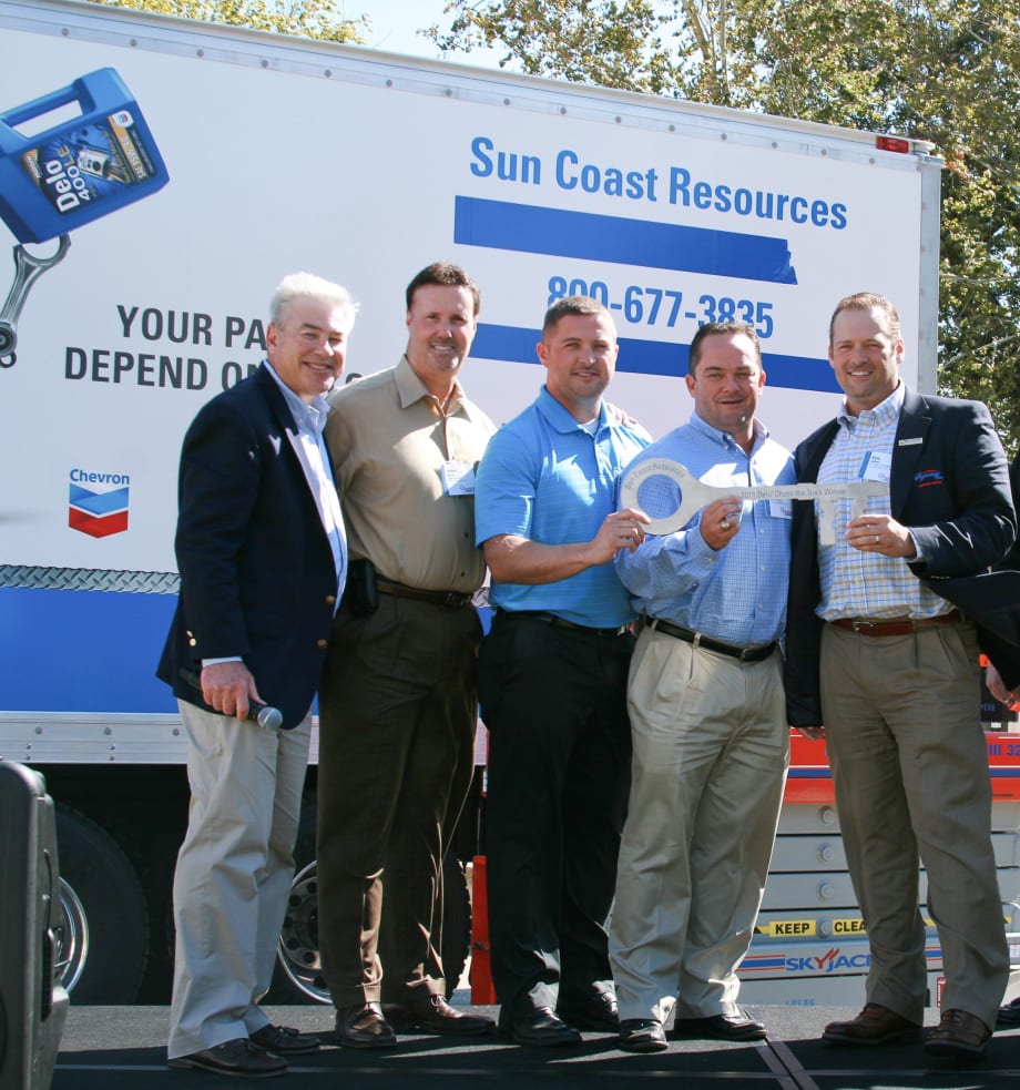 Chevron Awards Sun Coast Resources Fully Loaded Package Delivery Truck