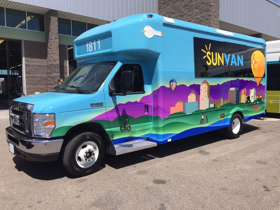 ABQ RIDE ads 44 Glavals for Sun Van paratransit service