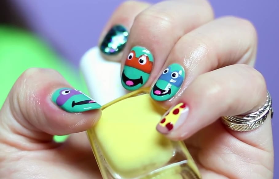 Teenage Mutant Ninja Turtle Nail Art Tutorial