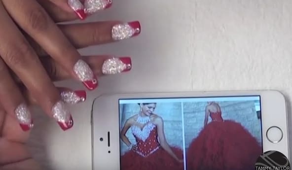 Tammy Taylor Quinceañera Nails: Match the Dress!