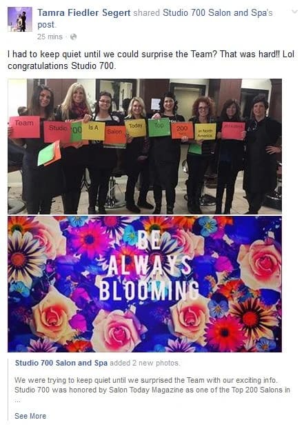 ST200 Salons Celebrate Through Social Media