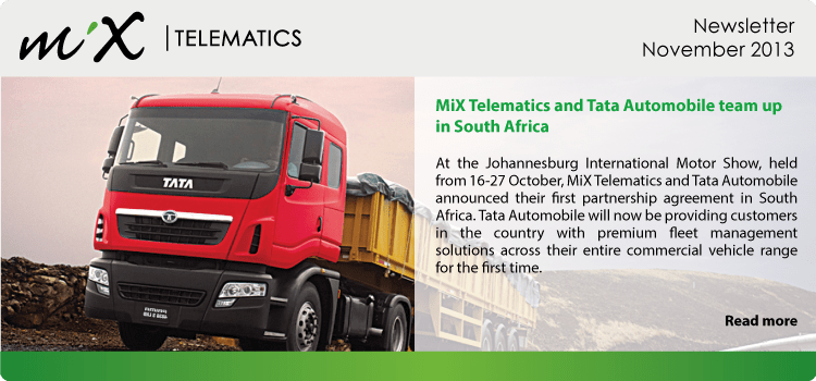 MiX Telematics and Tata Team up in South Africa