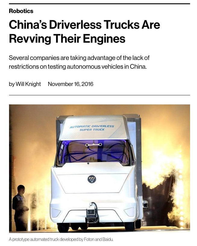 Autonomous Trucks, Hair Testing and E-Commerce in the News This Week