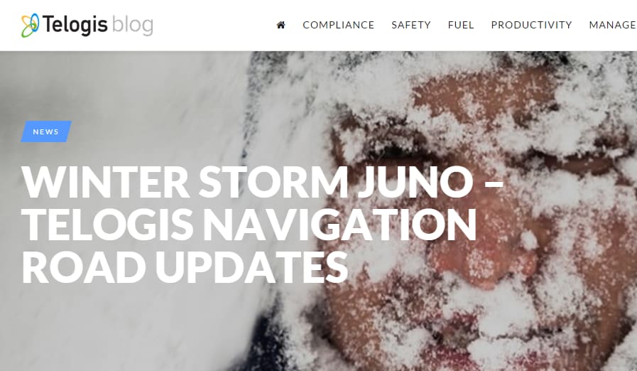 Telogis Providing Road Updates for Juno Storm