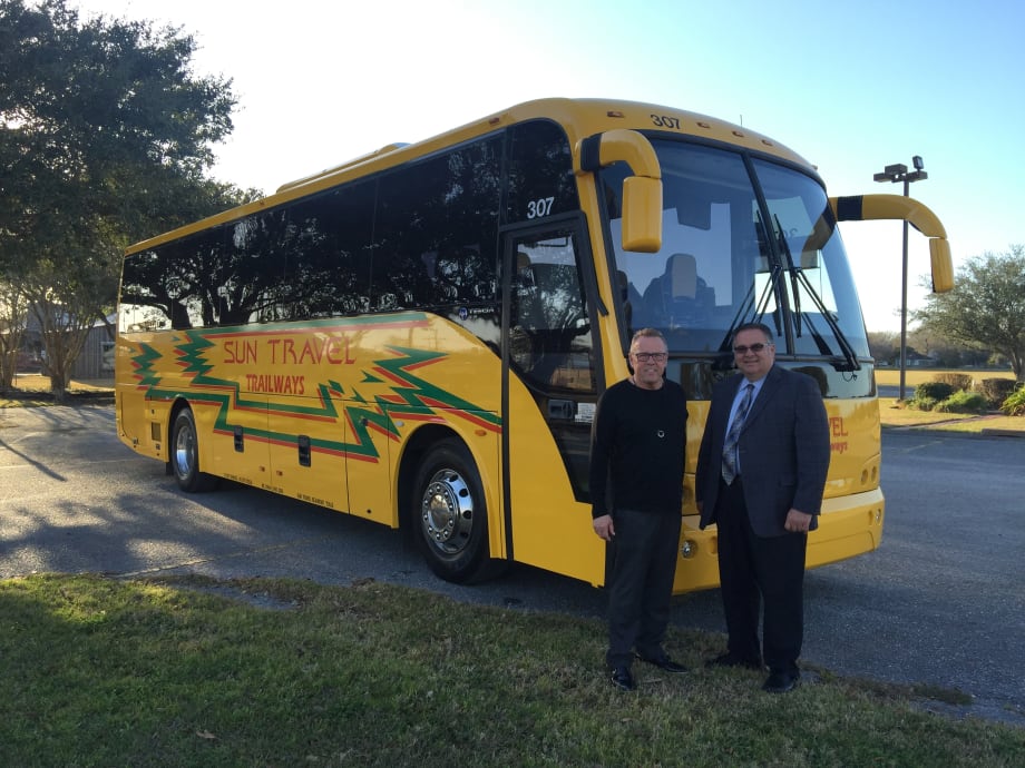 CH Bus Sales delivers 2 TS 35s to Texas' Sun Travel Trailways