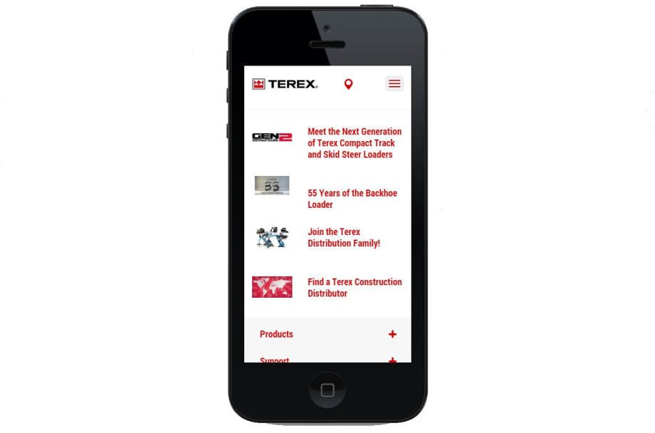 Terex Construction Launches Responsive Website