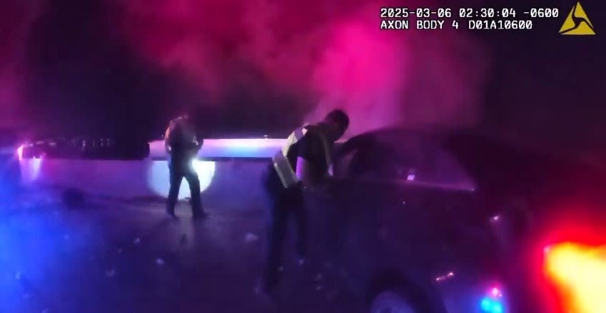 Texas Officer Pulls Man from Burning Vehicle That Just Crashed into His Patrol Unit