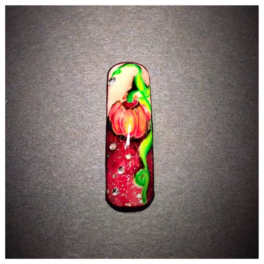 Thanksgiving Day Pumpkin Nail Art