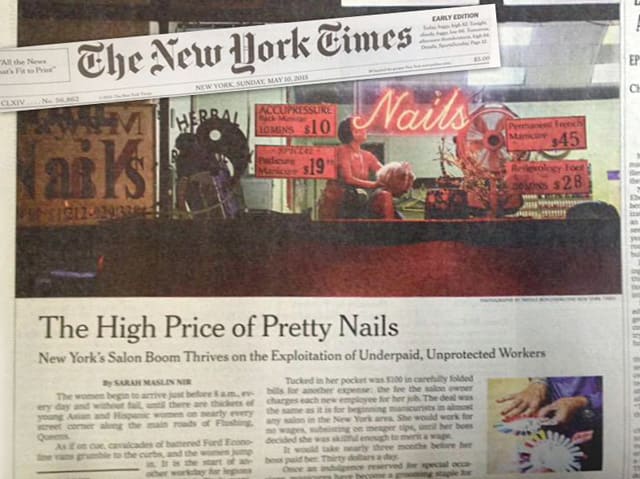 NAILS Magazine Shares Outrage Over Labor Abuses in New York Salons