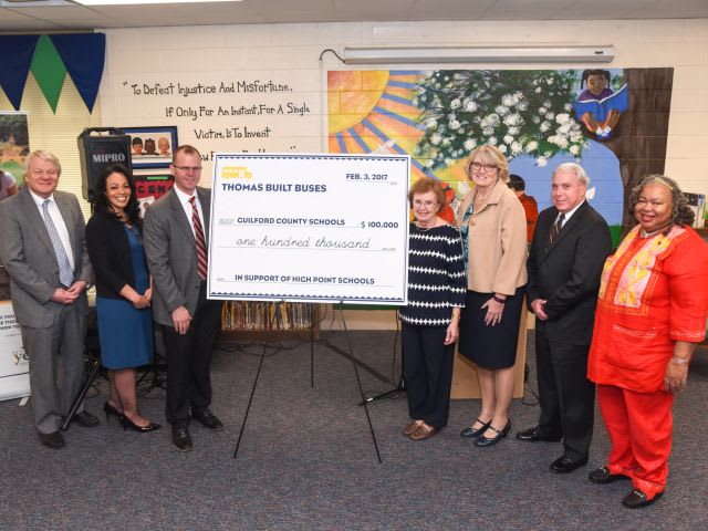 Thomas Built Buses Donation Aids District’s Academics, Athletics