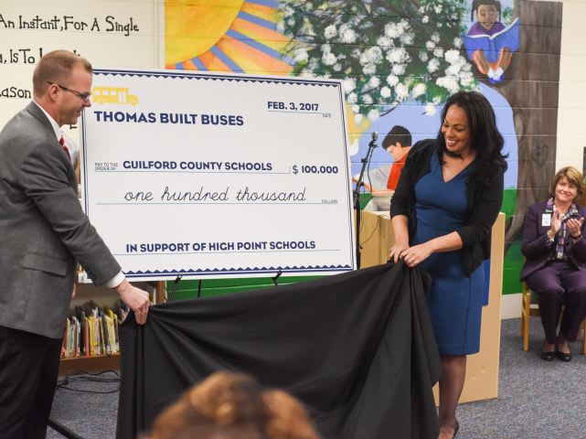 Thomas Built Buses Pledges $100K to Guilford County Schools