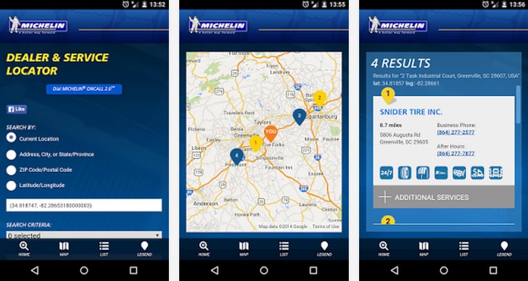 Michelin Updates Dealer Locator App