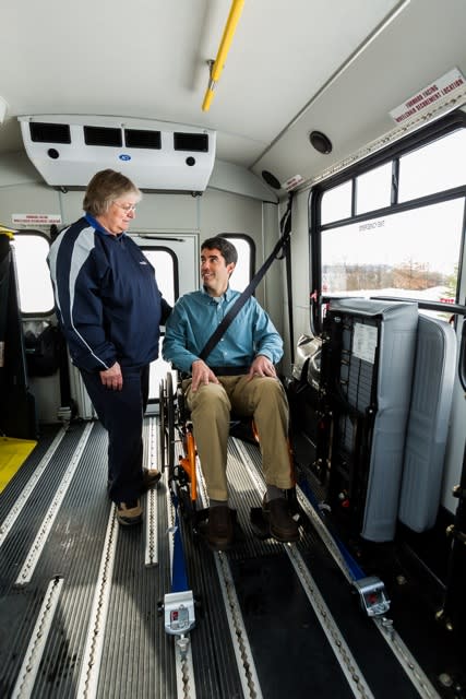 Sure-Lok retractor makes wheelchair securement fast, easy