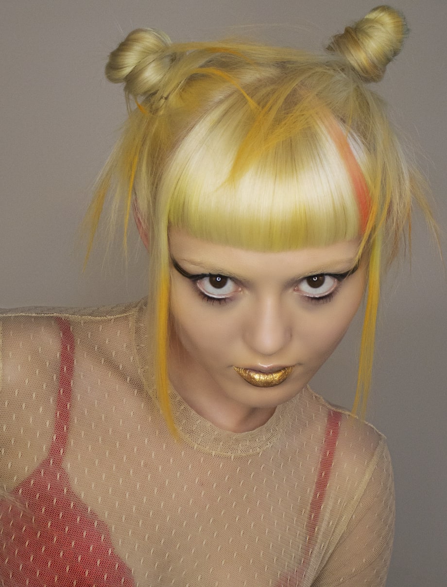 HOW-TO: Platinum Hair with Orange and Yellow Highlights from Todd Kane and Matrix