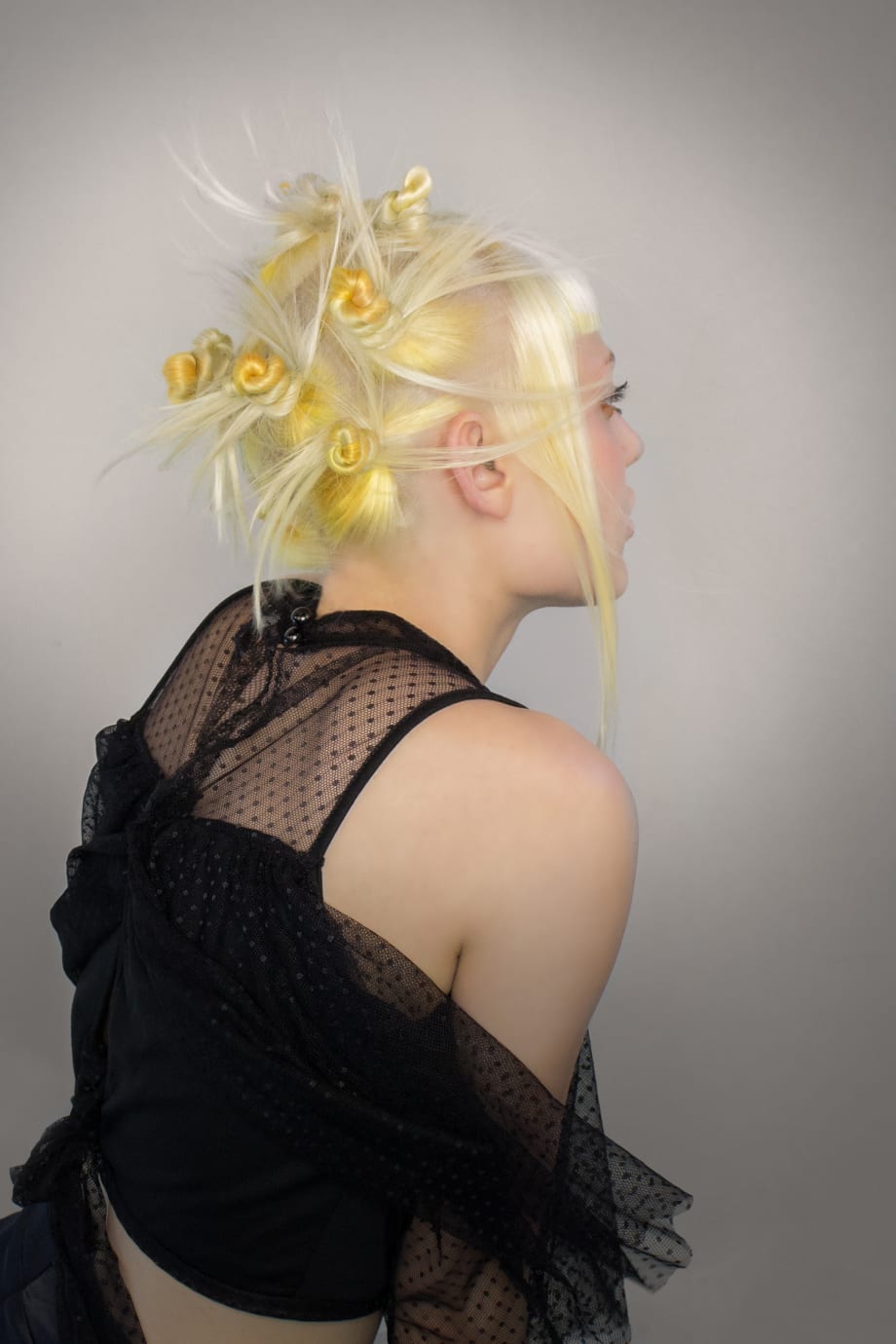 HOW-TO: Platinum Hair with Orange and Yellow Highlights from Todd Kane and Matrix