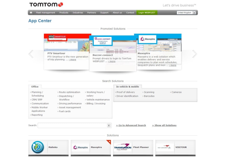 TomTom Business Solutions App Center
