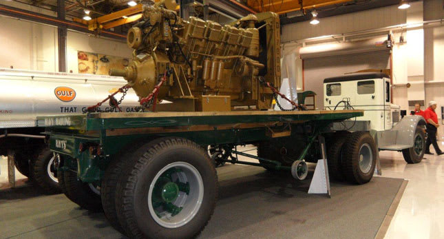 Mack trailer among vehicles at company's Allentown museum