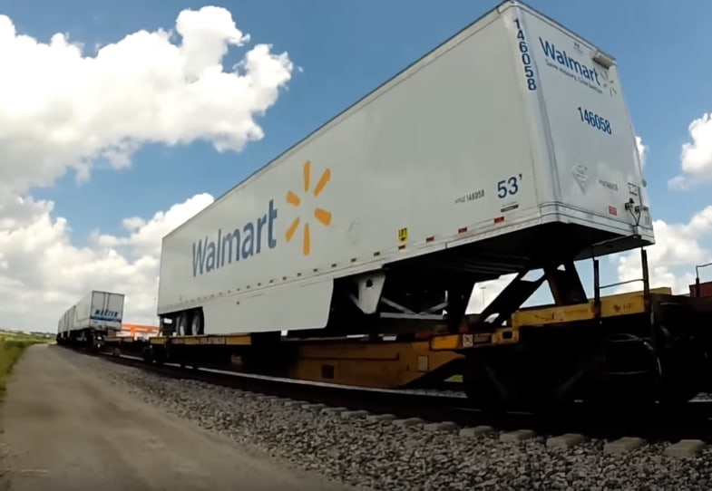 A Dangerous Close-up of a Piggyback Trailer