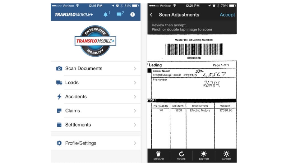 Transflo Mobile+ 1.3 Allows Migration from Legacy App