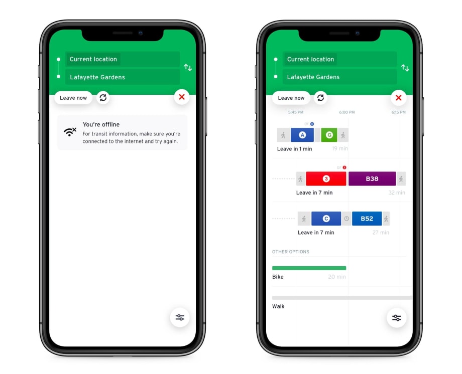Transit adds offline capabilities to mobile app