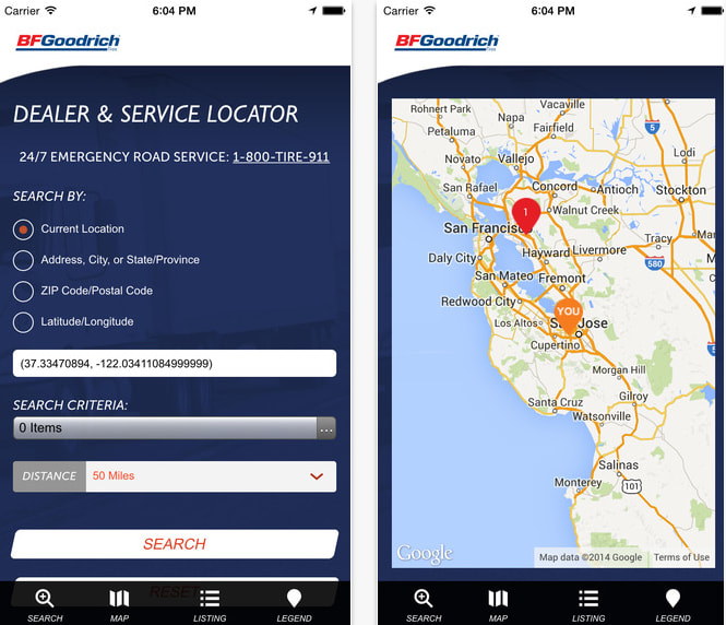 BF Goodrich Releases Dealer Locater App