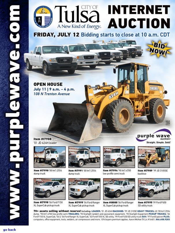 Tulsa Testing Online Auctions