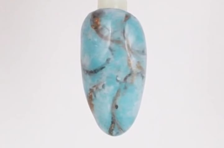 Turquoise Stone Nails for The Blonds, S/S 2016 Fashion Week