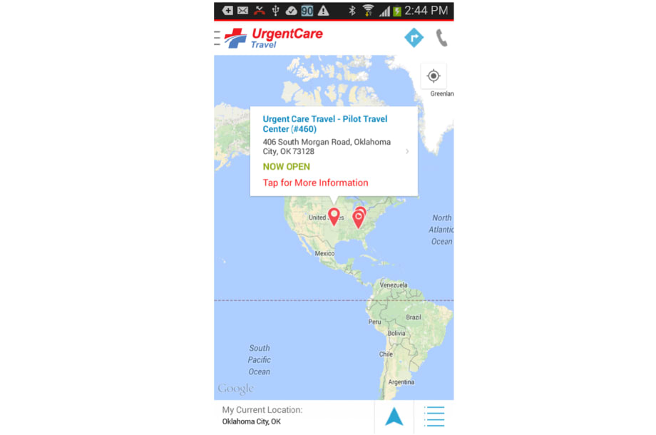 UrgentCare’s Android App Finds Nearest Location