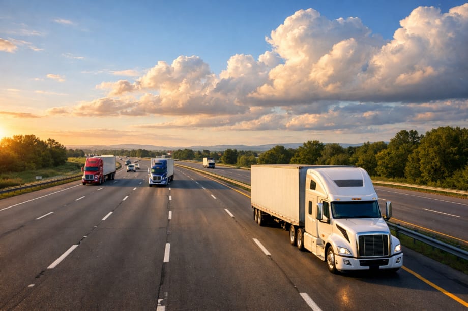 American Class 8 tractor-trailers.