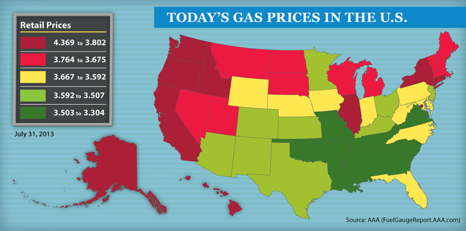 Gas Prices Rose at Fastest Rate in Five Months in July and Could Rise Throughout August