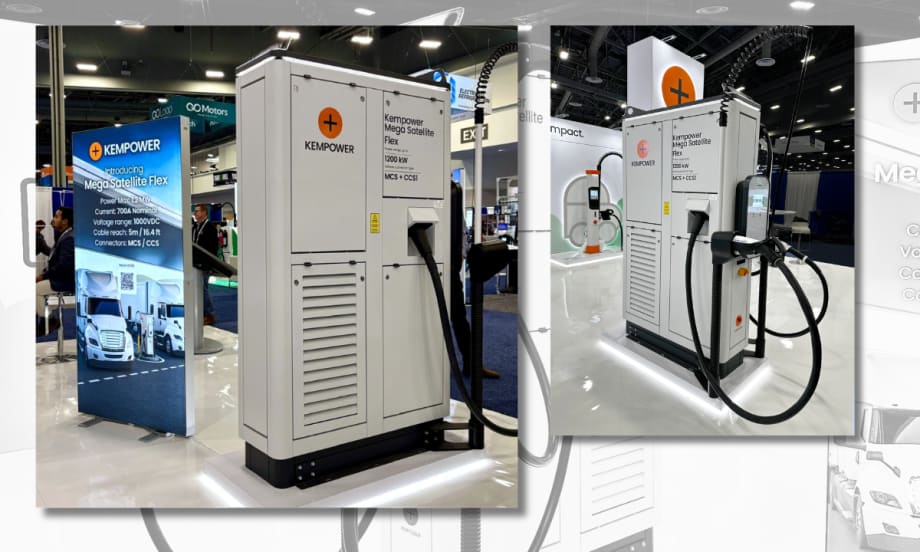 Composite image of different angles of the Kempower charger