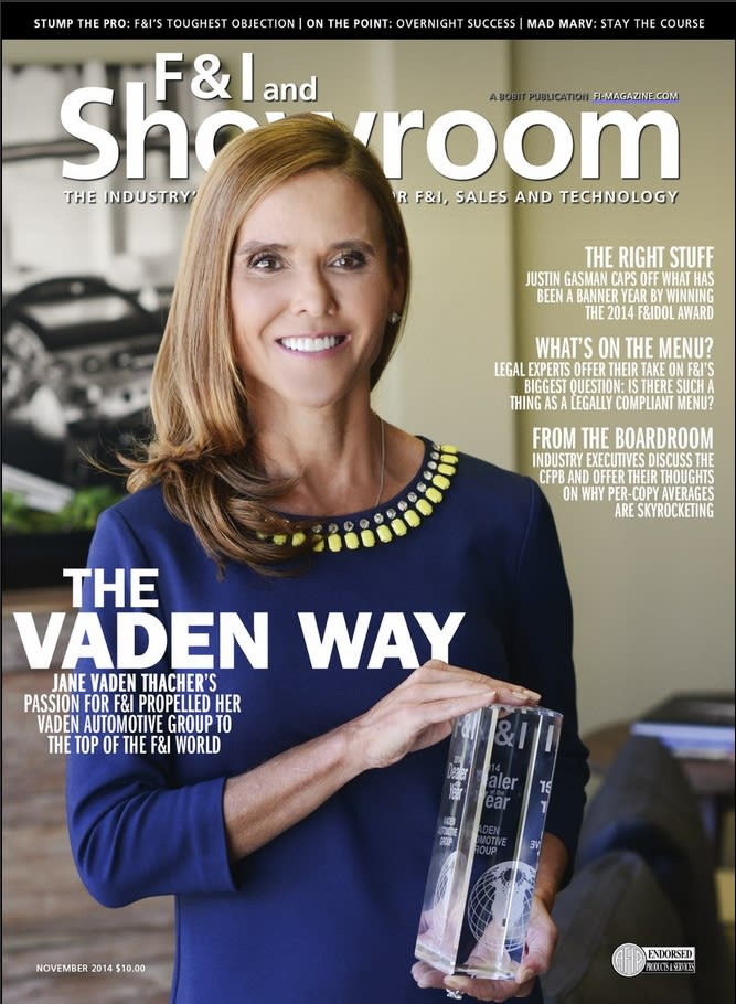 2014 F&I Dealer of the Year Added to F&I Think Tank Roster