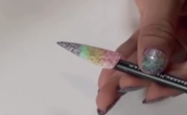VPP Mosaic Gel Nail Design #3