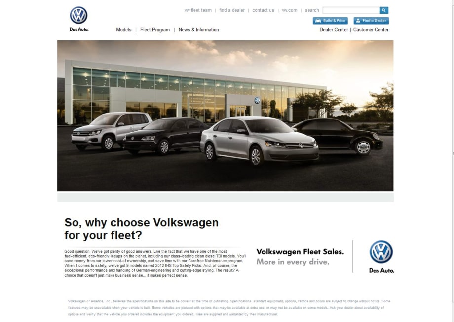 Volkswagen Launches New Corporate Fleet Website