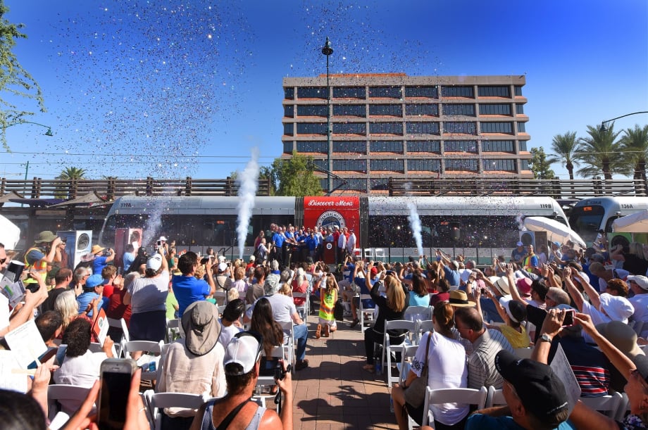 Ariz.'s Valley Metro extends rail line into Downtown Mesa