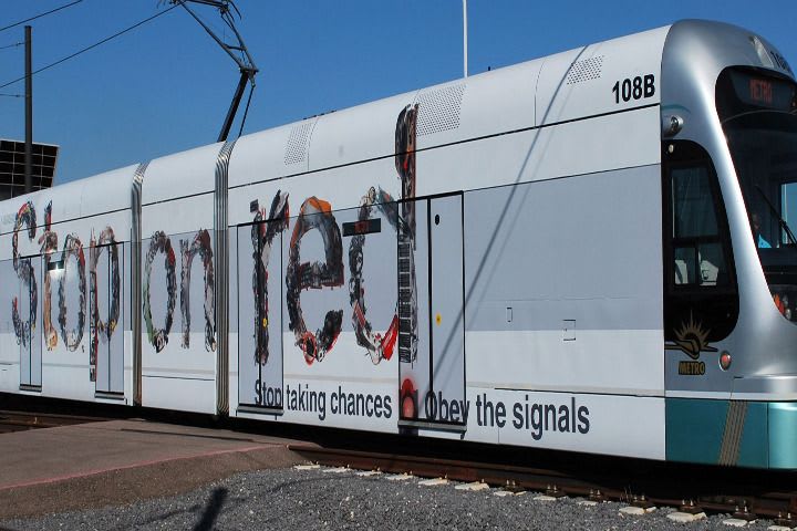 Valley Metro unveils driver safety train wrap