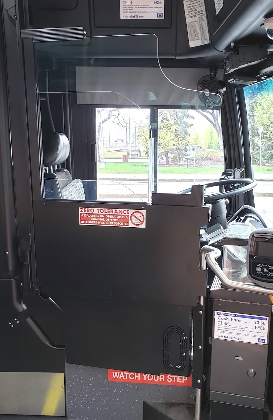 ETS installs Vapor operator safety doors on bus fleet