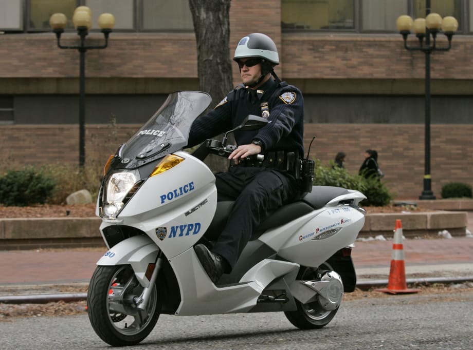 NYPD Using Electric Police Bikes for Patrol at 9/11 Memorial in NYC