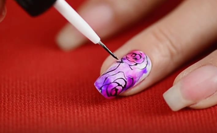 Watercolor Art (Vetro Nail Art)