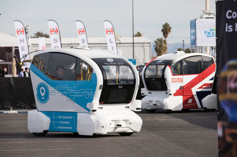 Via, autonomous vehicle co. demo 'PodZero' during Vegas event