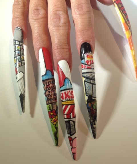 Pink's Hot Dog Nails for NTNA S.3 Challenge #4 (Victoria)
