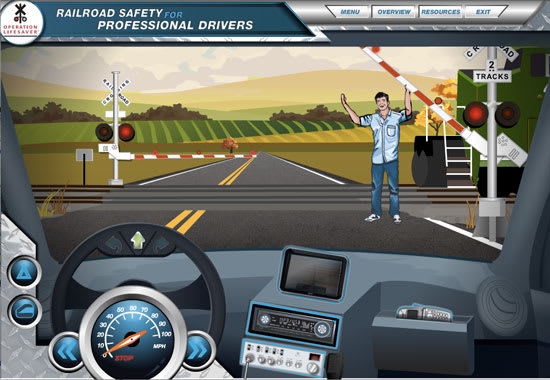 'Video game' aims to prevent truck-train crashes